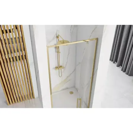 Usa de nisa pivotanta Rea Rapid Swing 100 cm sticla 6 mm auriu [4]