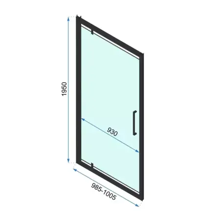 Usa de nisa pivotanta Rea Rapid Swing 100 cm sticla 6 mm auriu [6]