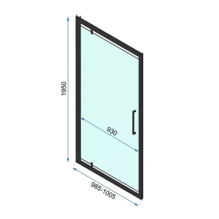 Usa de nisa pivotanta Rea Rapid Swing 100 cm sticla 6 mm crom [6]