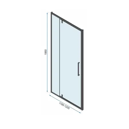 Usa de nisa pivotanta Rea Rapid Swing 120 cm sticla 6 mm negru [1]