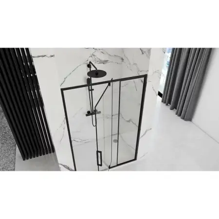 Usa de nisa pivotanta Rea Rapid Swing 120 cm sticla 6 mm negru [3]