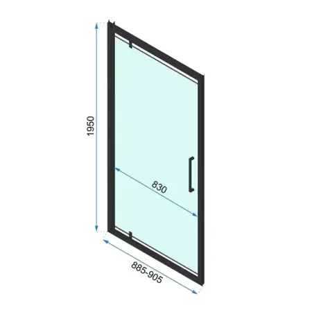Usa de nisa pivotanta Rea Rapid Swing 90 cm sticla 6 mm auriu [6]
