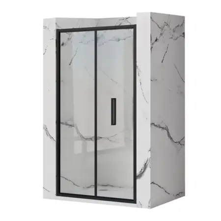 Usi batante - Usa de nisa pliabila Rea Rapid Fold 100 cm sticla 6 mm negru