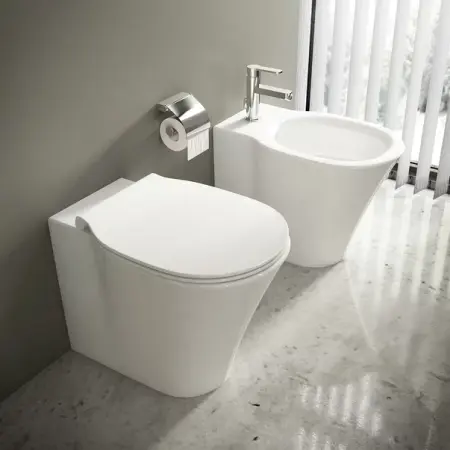 Vase wc statative - Vas wc pe pardoseala BTW Ideal Standard Connect Air AquaBlade pentru rezervor ingropat