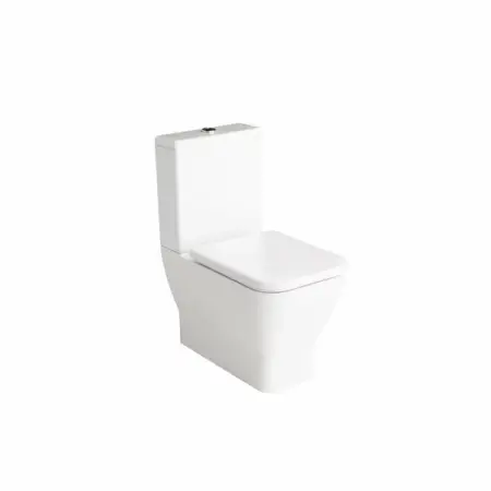 Vase wc statative - Vas WC pe pardoseala Gala Emma Square BTW alb lucios