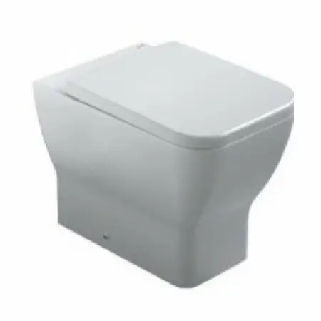 Vase wc statative - Vas WC pe pardoseala Gala Emma Square BTW pentru rezervor ingropat alb lucios