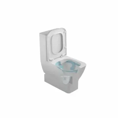 Vas WC pe pardoseala Gala Emma Square Rimless BTW alb lucios [2]