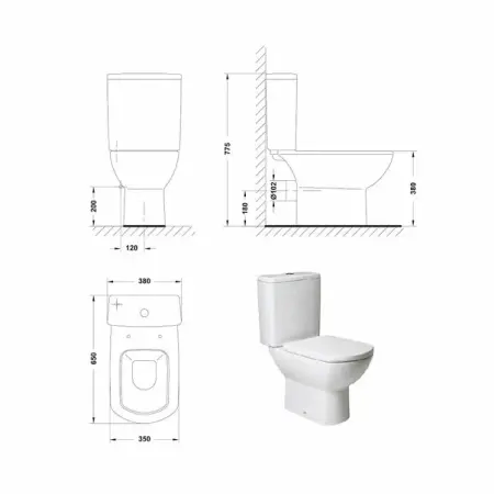Vas wc pe pardoseala Gala Smart monobloc [1]