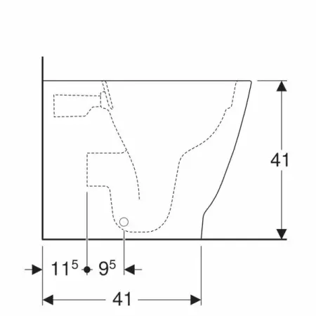 Vas wc pe pardoseala Geberit Smyle Square Rimfree fara capac alb [4]