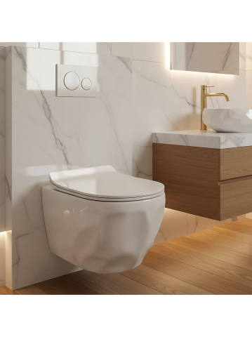 Obiecte Sanitare - Vas WC Rea Gustavo Rimless alb