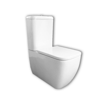 Seturi vase wc monobloc - Vas WC stativ, Hatria, Bianca, Back-to-wall, alb