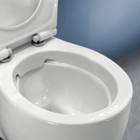 Vas WC stativ, Hatria, Le Fiabe, back-to-wall, pure rim, alb [3]