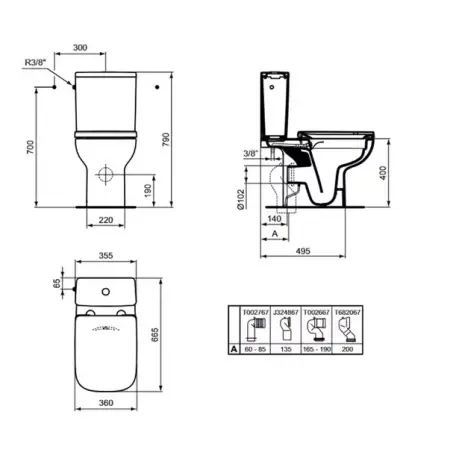 Vas wc stativ Ideal Standard i.Life A rimless T472101 [3]