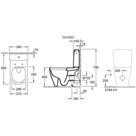Vas WC stativ, Villeroy & Boch, Avento, alb [1]