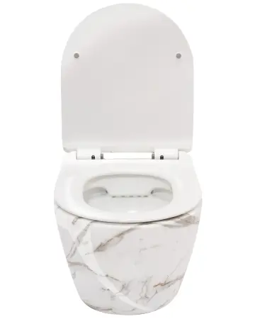 Vas WC suspendabil Carlos Slim Lava Shiny Alb cu model, Rea [2]