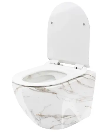Vas WC suspendabil Carlos Slim Lava Shiny Alb cu model, Rea [4]