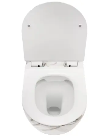 Vas WC suspendabil Carlos Slim Lava Shiny Alb cu model, Rea [3]