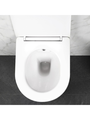 Vas WC suspendabil REA Carlo Lux Rimless cu funcție bideu alb [3]