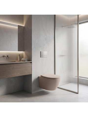 Vas WC suspendabil REA Carlo Mini Tornado Mocca Matt 495x365x350 mm [2]