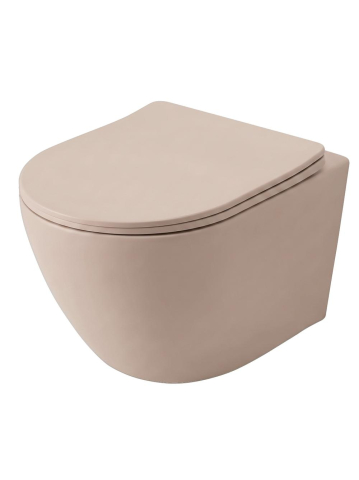 Vas WC suspendabil REA Carlo Mini Tornado Mocca Matt 495x365x350 mm [9]