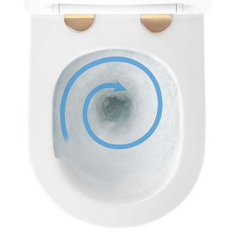 Vas WC suspendabil Rea Carlo Mini Tornado NFQ auriu alb [5]