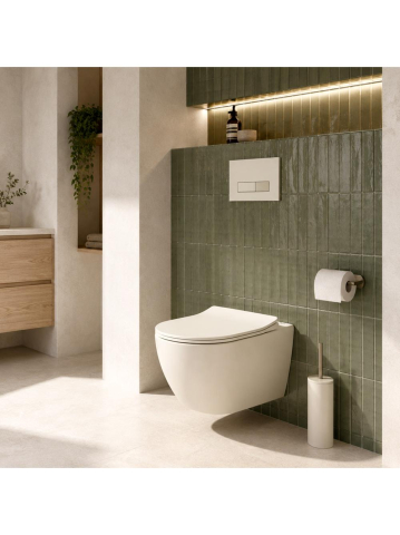 Vas WC suspendabil REA Focus Tornado finisaj mat ecru 485x360x330 mm [5]