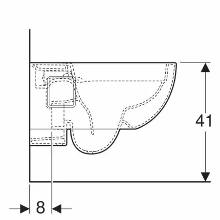 Vas wc suspendat Geberit Selnova Rimfree fara capac alb cu forma partial inchisa [4]