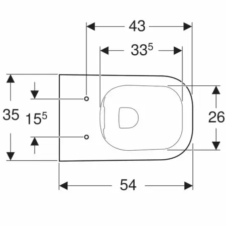 Vas wc suspendat Geberit Selnova Square Rimfree cu spalare verticala [7]