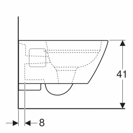 Vas wc suspendat Geberit Selnova Square Rimfree cu spalare verticala [5]