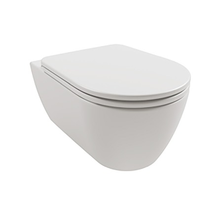 Vas WC suspendat, Hatria, Fusion, cu functie de bideu, 35,5 x 54 cm, alb [2]