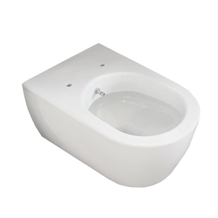 Obiecte Sanitare - Vas WC suspendat, Hatria, Fusion, cu functie de bideu, 35,5 x 54 cm, alb