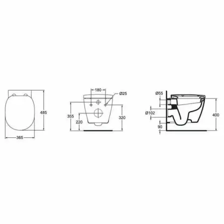 Vas wc suspendat Ideal Standard Connect Space [2]