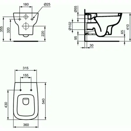 Vas wc suspendat Ideal Standard Esedra [1]