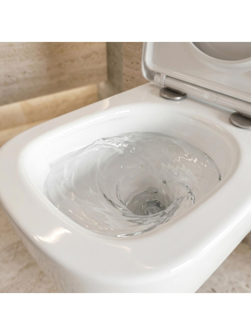 Vas WC suspendat Rea Cubik Mini Tornado Rimless alb lucios 430x360x305 mm [7]