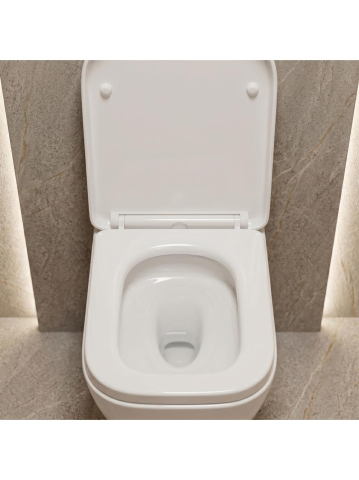 Vas WC suspendat Rea Cubik Mini Tornado Rimless alb lucios 430x360x305 mm [6]