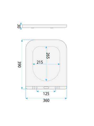 Vas WC suspendat Rea Cubik Mini Tornado Rimless alb lucios 430x360x305 mm [13]