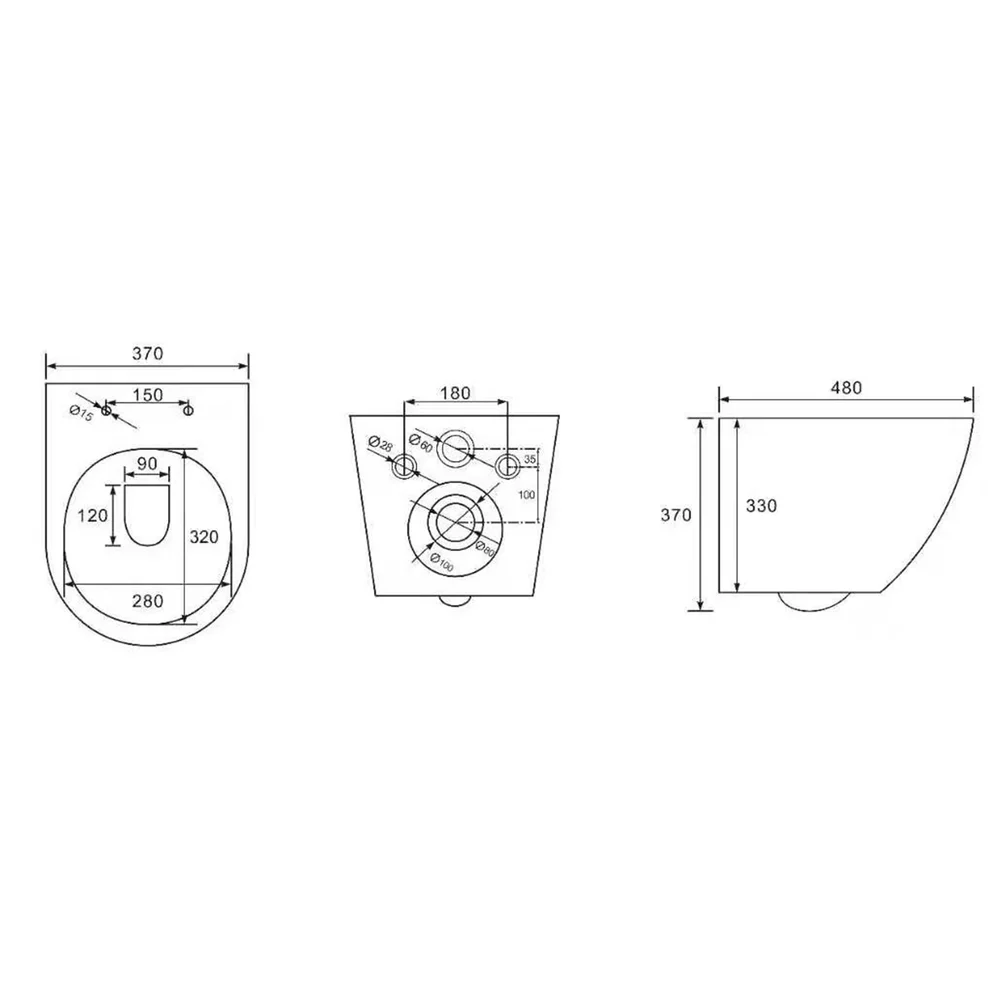 Vas wc suspendat rimless Rune Ivaldi si capac slim softclose [3]
