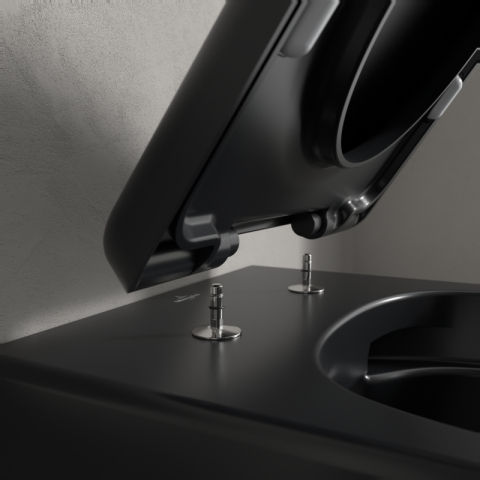Vas WC suspendat Villeroy&Boch, Skyla CeramicPlus, TwistFlush, Combi-Pack, capac soft close, pure black [8]