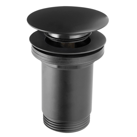 Sifoane si ventile lavoar - Ventil click-clack, Ferro, Rotondo, fara preaplin, negru mat