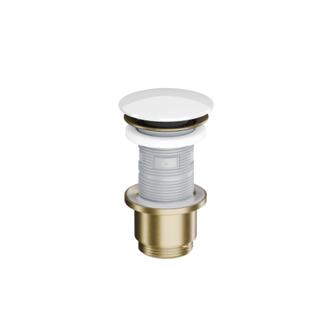 Sifoane si ventile lavoar - Dop click-clack lavoar Excellent corp auriu periat capac ceramic alb