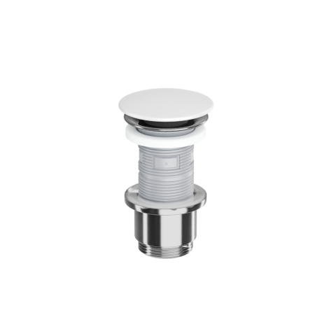 Accesorii baie - Dop clic-clac lavoar Excellent corp crom capac ceramic alb