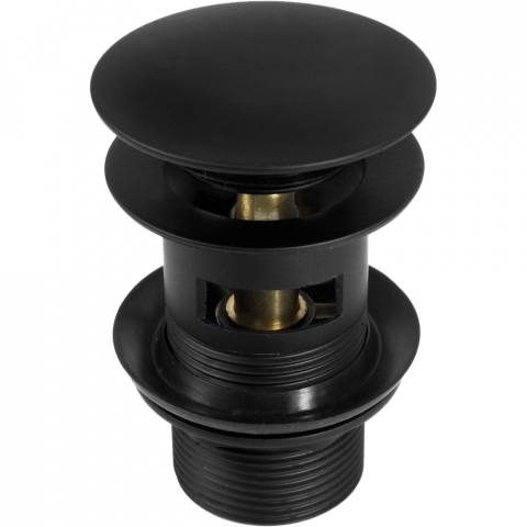 Accesorii baie - Ventil Deante Click-Clack negru cu preaplin