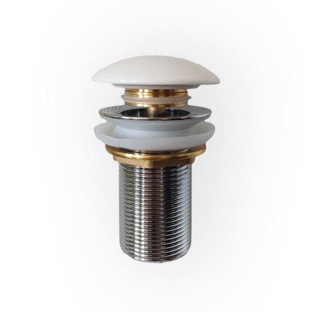 Accesorii baie - Ventil Fluminia, fara preaplin, cu capac ceramic, alb