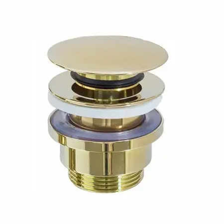 Accesorii baie - Ventil lavoar Click-Clack universal auriu lucios Rea