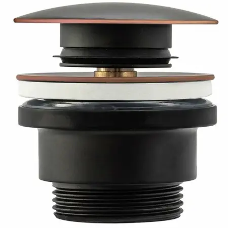 Accesorii baie - Ventil lavoar Click-Clack universal negru periat Rea Old