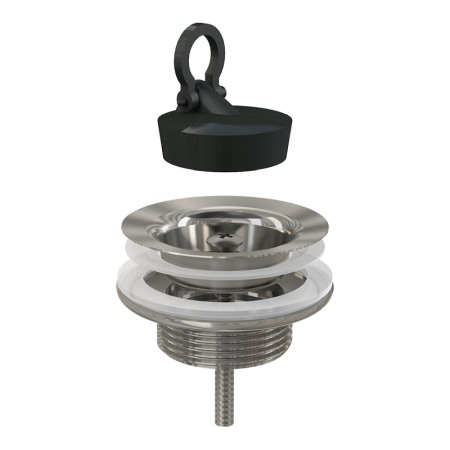 Accesorii baie - Ventil pentru lavoar, Alcadrain, metalic, cu dop