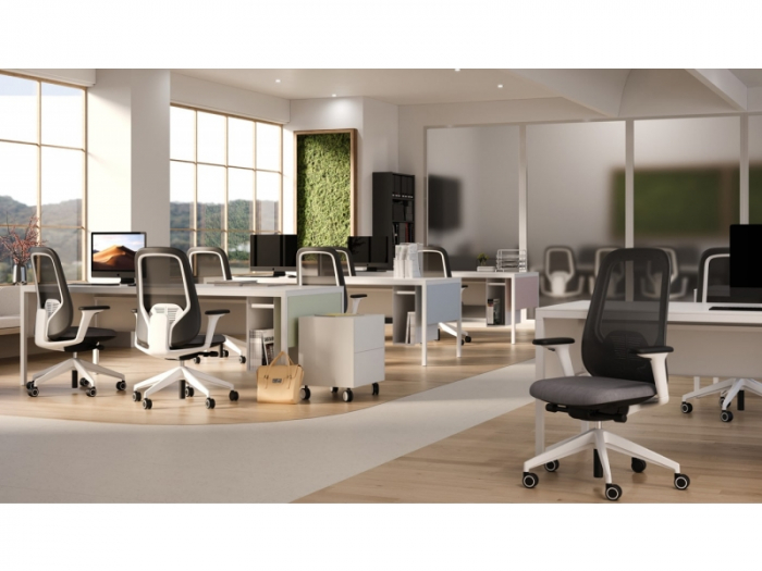 Scaun Ergonomic Mesh Hera Alb Birou Directorial [8]