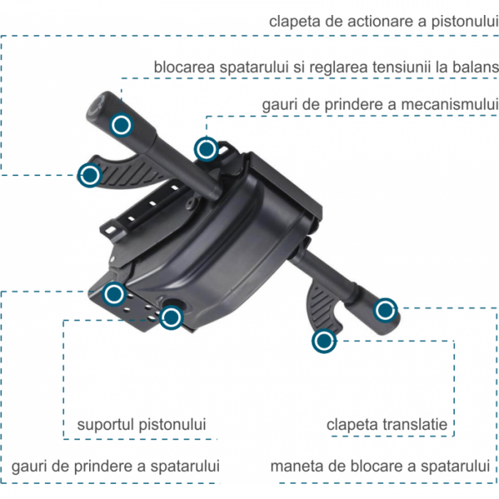 Scaun Ergonimic Mesh Notus Alb Birou Directorial [13]