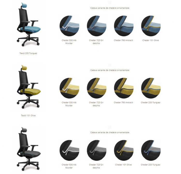Scaun Ergonimic Mesh Notus Negru Birou Directorial [14]