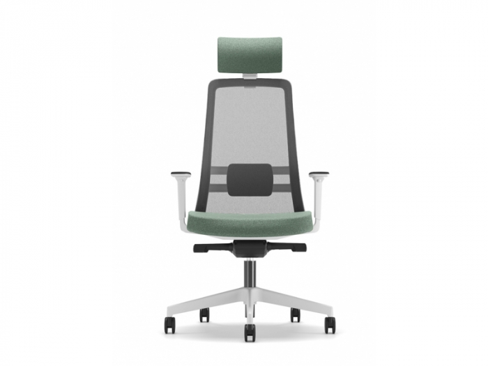 Scaun Ergonomic Nemos Alb Mesh Birou Directorial [3]